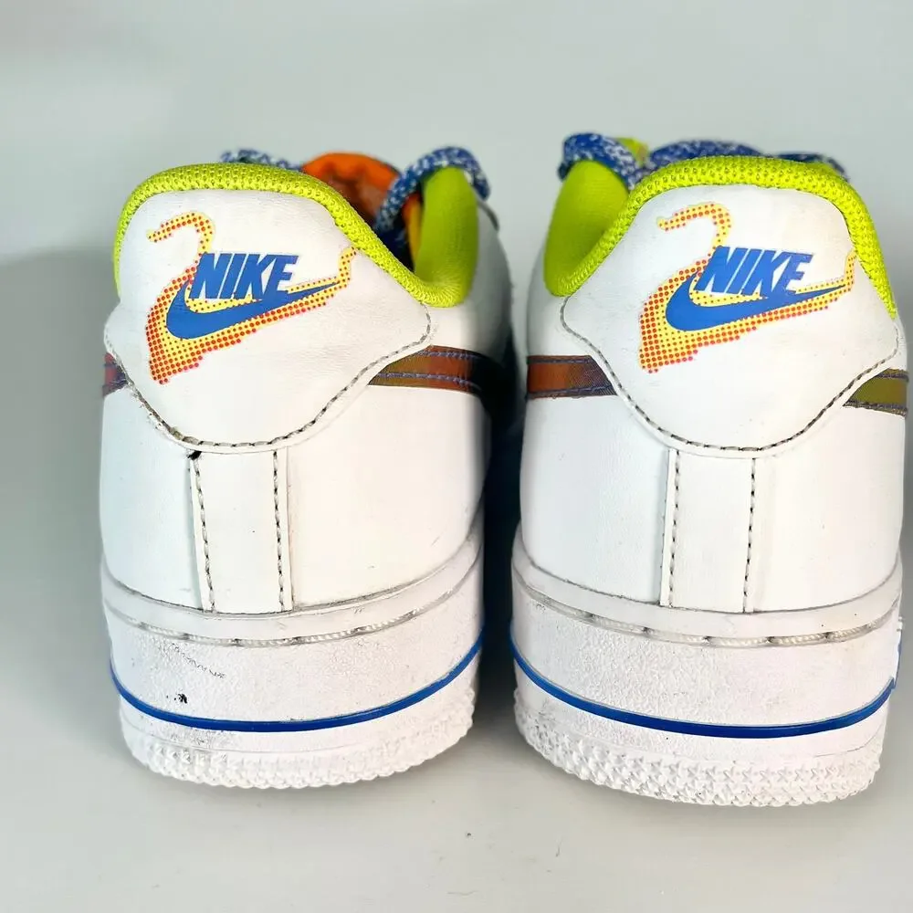 Nike Air Force 1 Low LV8 Sneakers Holographic White Big Kids Youth 4.5 / Women 6